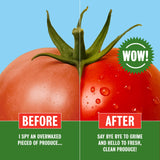 Rebel Green Fruit & Veggie Clean - Plant-Based Produce Cleaner - Natural Fruit and Vegetable Wash with No Aftertaste - Dirt & Grime Removal - Made