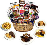 Easter Gourmet Gift Basket with Chocolate, Cookies, Candy, and Snacks. Hand-Crafted with premium foods for Kids, Men, Women, Friends, Family,