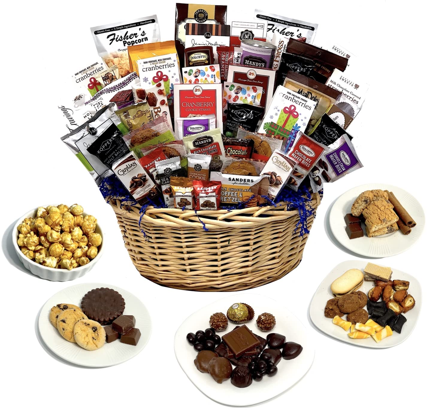Easter Gourmet Gift Basket with Chocolate, Cookies, Candy, and Snacks. Hand-Crafted with premium foods for Kids, Men, Women, Friends, Family,