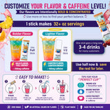 The Loaded Tea Shop Energy Drink Mix Sticks, Berry Blast Collection 5 Pack, Sugar-Free, Zero Calories, 200mg Natural Caffeine, No Artificial