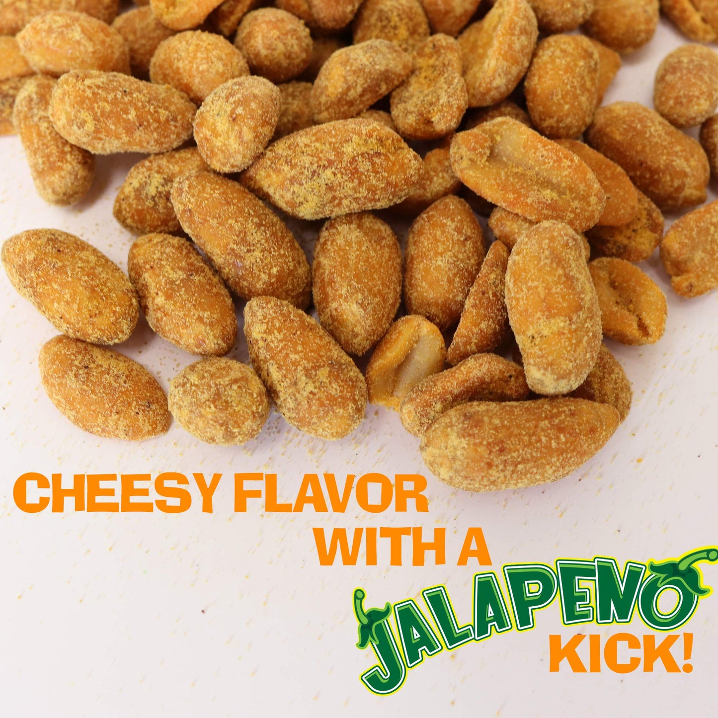 Ass Kickin' Jalapeno Cheddar Peanuts, 12-Ounce Cans (Pack of 6)