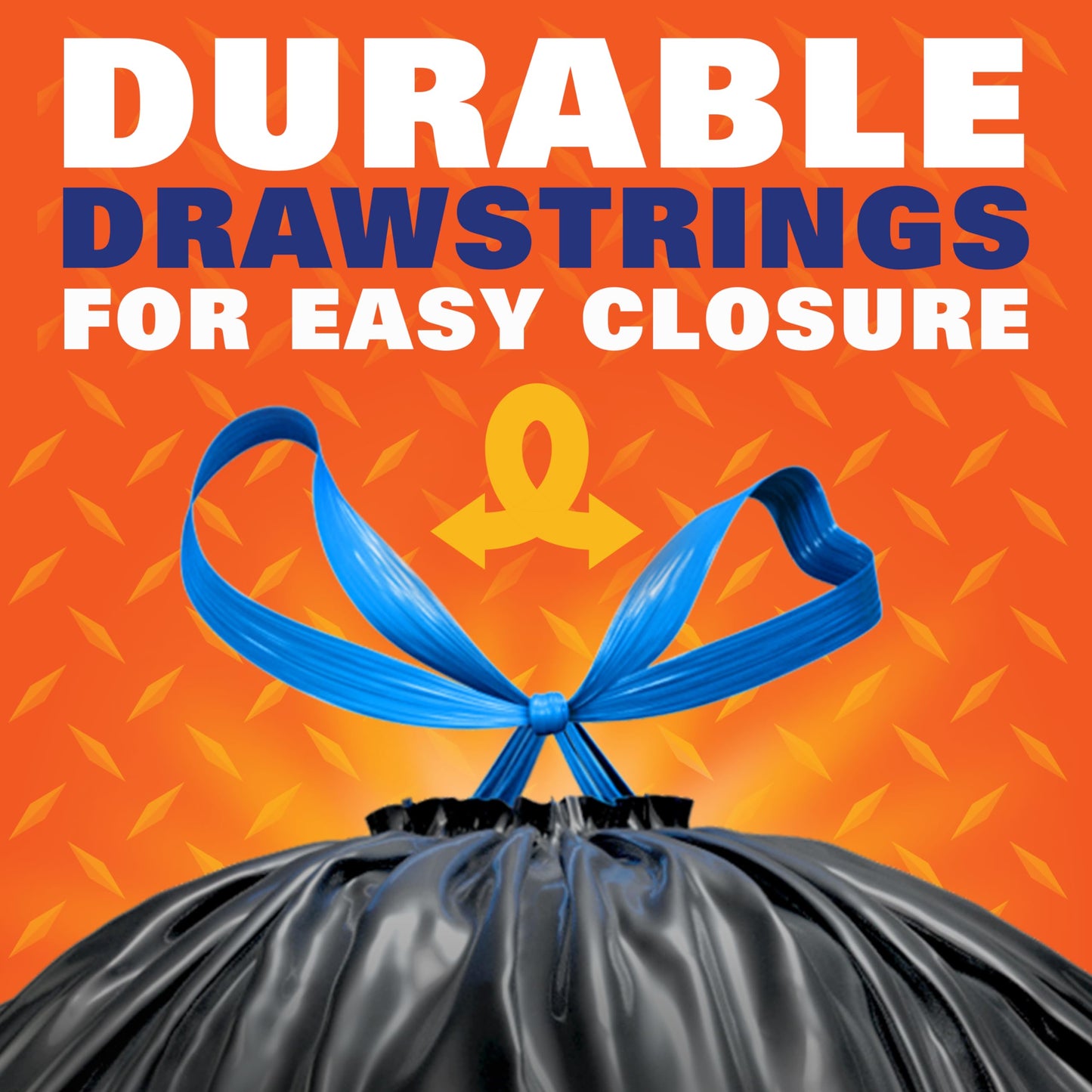 Hefty Strong 30 Gallon Trash Bags, Large Trash Bags 30 Gallon Size, Durable Drawstring Enclosure, Resists Punctures, Leaks, and Tears, Black