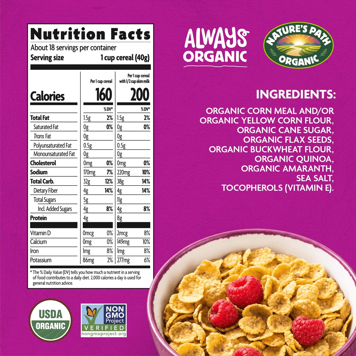 Natures Path, Cereal Mesa Sunrise Flakes Ecopack Organic, 26.4 Ounce
