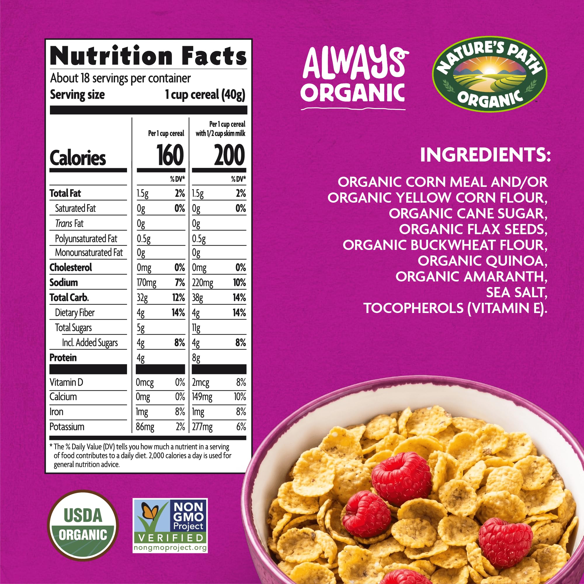 Natures Path, Cereal Mesa Sunrise Flakes Ecopack Organic, 26.4 Ounce