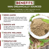Organic Way Mullein Leaf Powder (Verbascum thapsus) - European Wild-Harvest | Organic & Kosher Certified | Vegan, Non GMO & Gluten Free | USDA