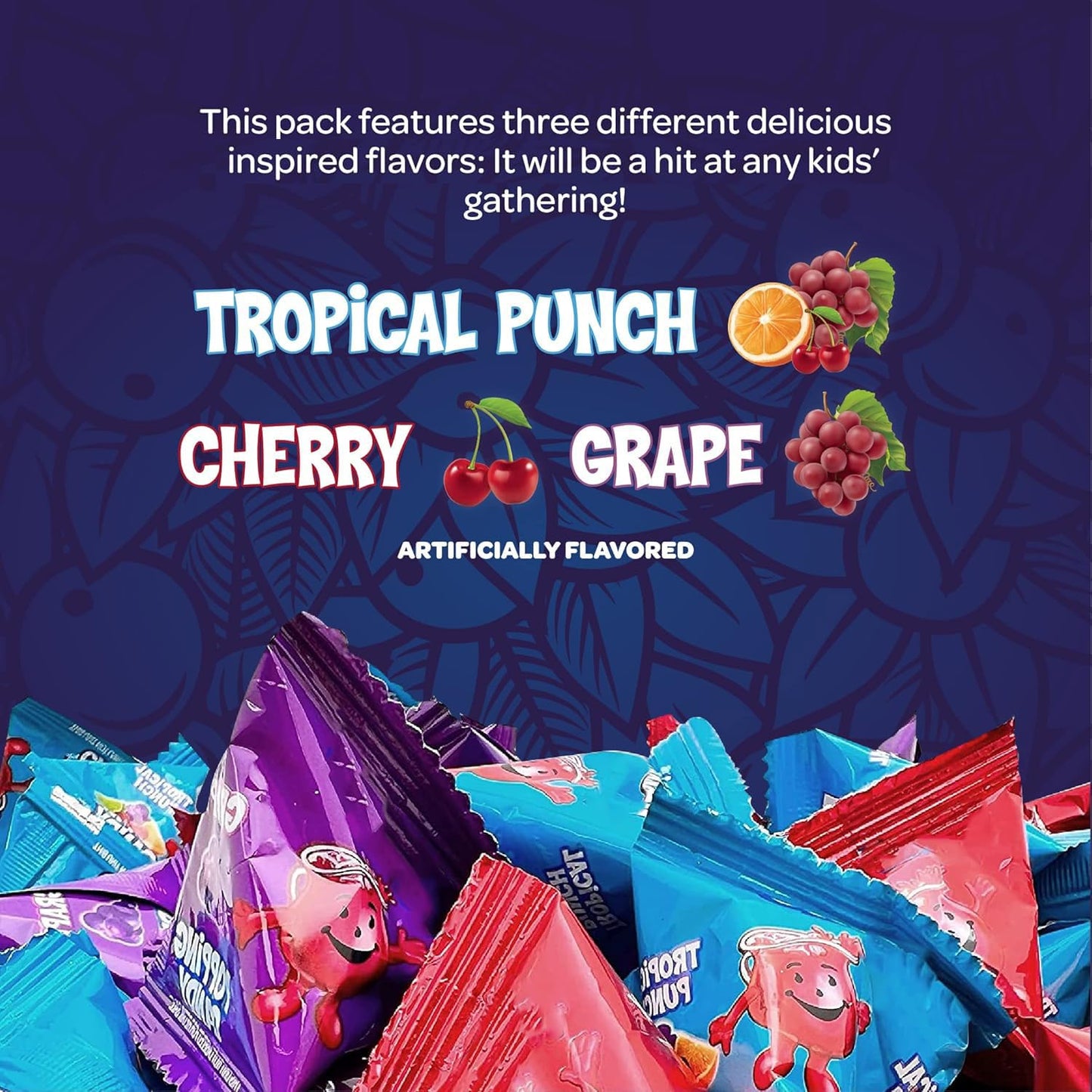 Popping Rocks Candy - 40 Count Bag - Popping Rock Candy in Assorted Fruit Flavors - Tropical Punch, Grape, and Cherry - Fun Goodie Bags & Pinata