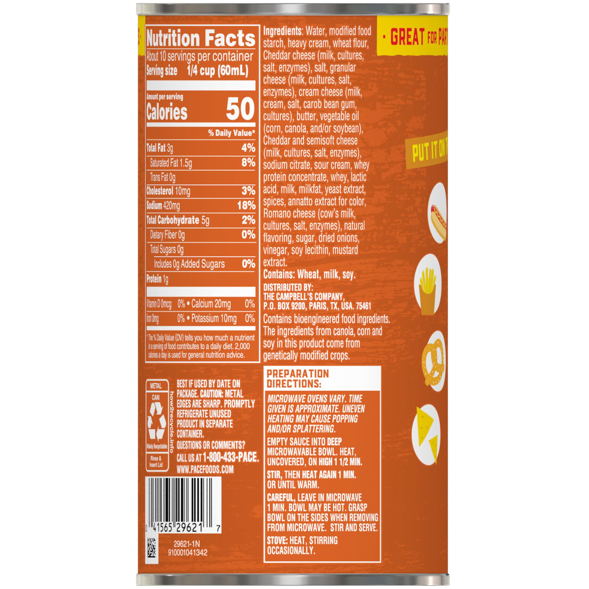 Pace Mild Nacho Cheese Sauce, 22 Oz