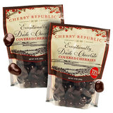 Cherry Republic Exceptionally Dark Chocolate Covered Cherries, 12 oz, Pack of 2 - Real Michigan Montmorency Tart Cherries with 72% Cacao, All-Natural
