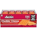 Austin Cheddar Cheese Flavored Sandwich Crackers, Lunch Snacks, Value Size, 27.6oz Tray (20 Packs)
