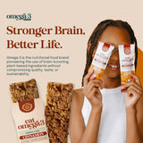 Eat Omega 3 Cinnamon Granola Bar - Gluten-Free, Dairy-Free, Plant-Based Protein Snack with Omega-3 & Omega-6, Low Sugar, Non-GMO - 1.79oz, 12 Count