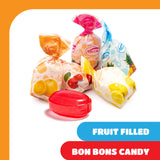 Arcor Fruit Filled Hard Candy - 2 Pound Bulk Bag - Bon Bons Candy - Individually Wrapped Assorted Fruit Candy for Office Bowls - Pineapple