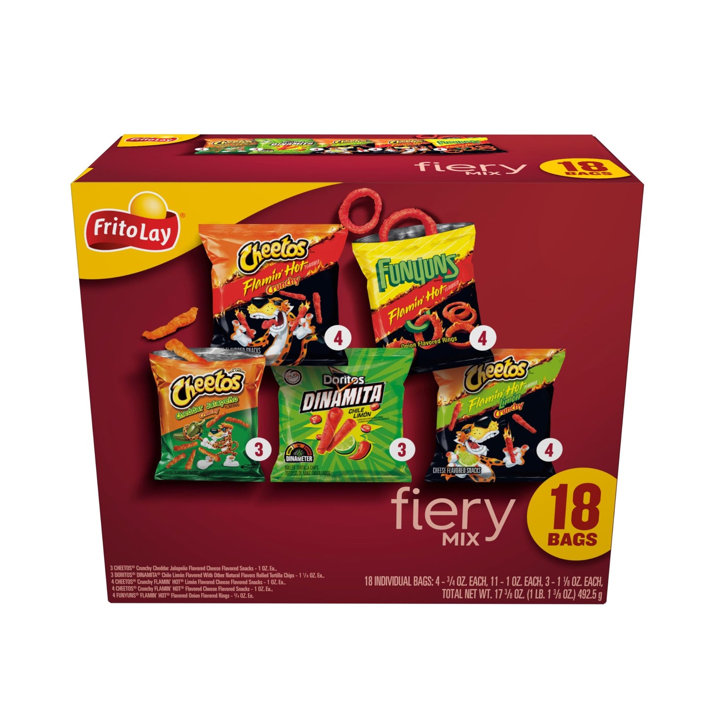 Frito-Lay Fiery Mix Variety Pack (18 Count)