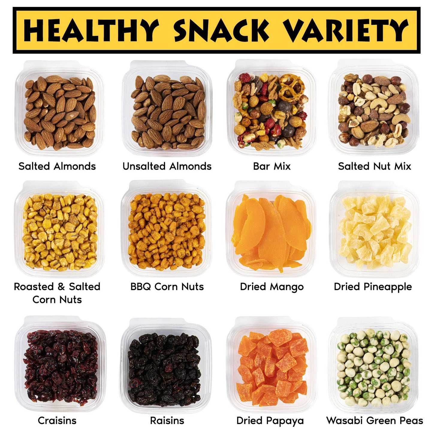 Munch In A Box Snack Care Package - Assorted Nuts and Dried Fruit Gift Box - Delicious Healthy Snacks for Office, Dorm, Home - Party and Holiday Gift