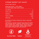Elijah's Xtreme Regret Hot Sauce - Carolina Reaper and Trinidad Scorpion - The 2 Hottest Peppers in the World for an Extreme Fiery Heat