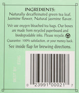 Triple Leaf Tea, Inc Tea, Jasmine Green, Decaf, 20-Count (Pack of 6)