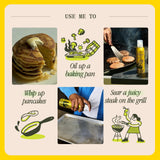Graza Frizzle High Heat Cooking Oil Spray - Cooking Oil with a High Smoke Point & Neutral Flavor in a Spray Bottle for Frying, Baking & Grilling - Oil Made from 100% Olives - 5 oz (148ml)
