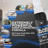 Blaze Away Commercial Air Freshener & Odor Eliminator for Strong Odor - Industrial-Grade Room Spray & Room Deodorizer for Home, Car, Smoke & Pet Odors