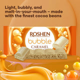 Roshen Aerated Bubble Chocolate Bar, White Chocolate with Rich Caramel Taste, 2.82 oz (Pack of 3) Light, Fluffy, Melt-in-Your-Mouth Experience, Kosher