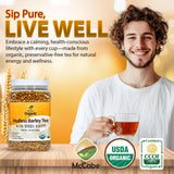 McCabe Organic Hulless Barley Tea - Roasted Hulless Barley Tea | USDA and CCOF Certified | Product of USA | 2.5 lbs (40 Oz)
