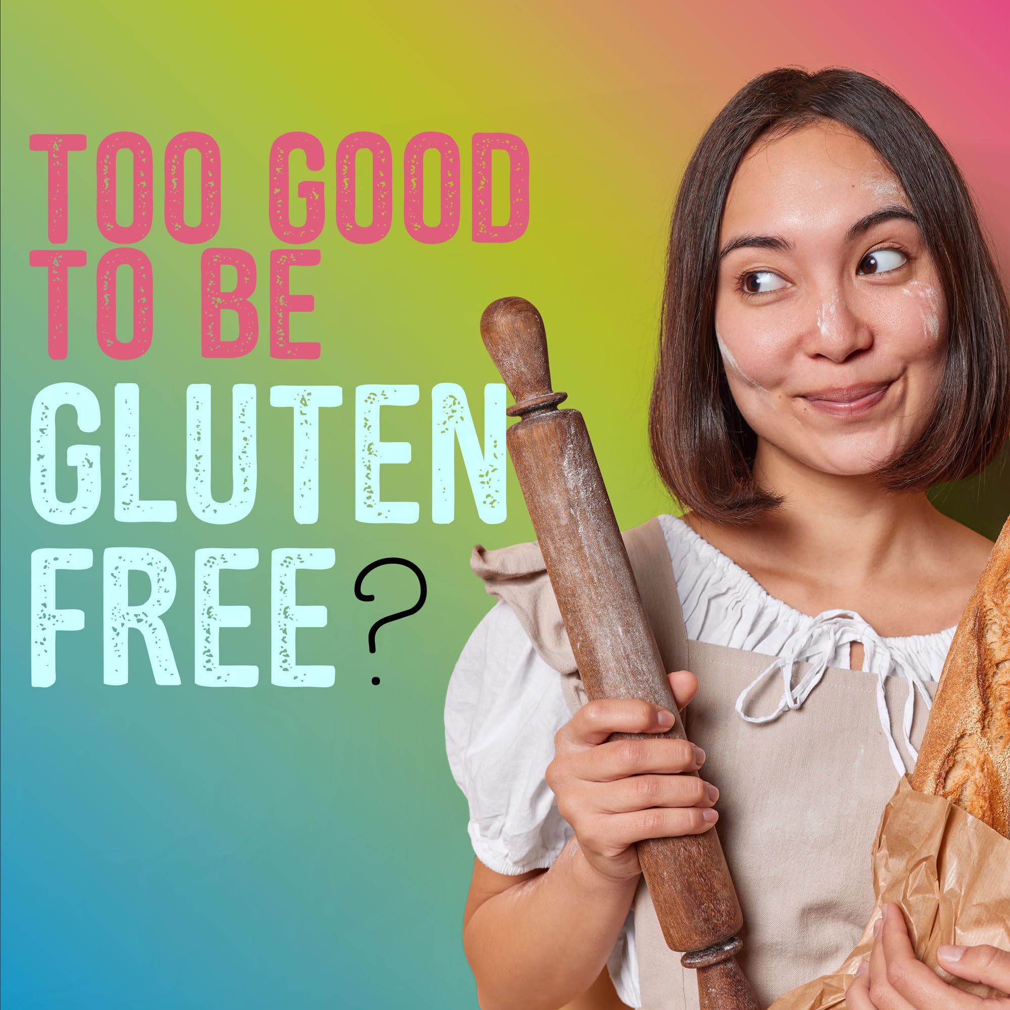MIGHTYLICIOUS Gluten-Free All-Purpose Flour, Superfine Rice Flour, Non-GMO, Allergen-Friendly Baking Flour, Ideal for Cakes, Bread, Muffins & Cooking