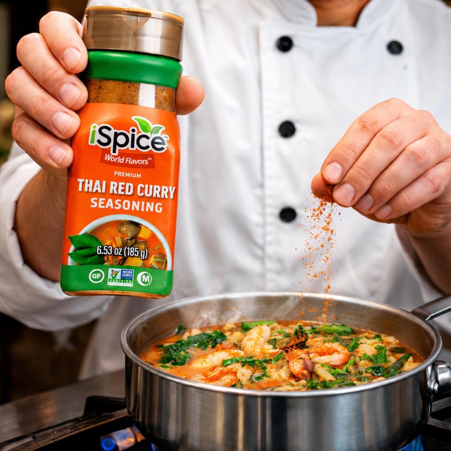 iSpice - THAI RED CURRY SEASONING World Flavor Super Spice Blend | All Natural | Ready to use as is | No preparation is necessary
