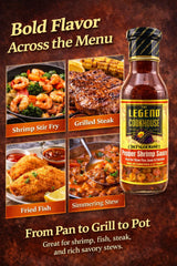 Legend Cookhouse Chef's Gourmet Pepper Shrimp Sauce, Bold Caribbean-Inspired Cooking Sauce for Shrimp, Fish, Meat & Chicken, Savory Pepper Sauce