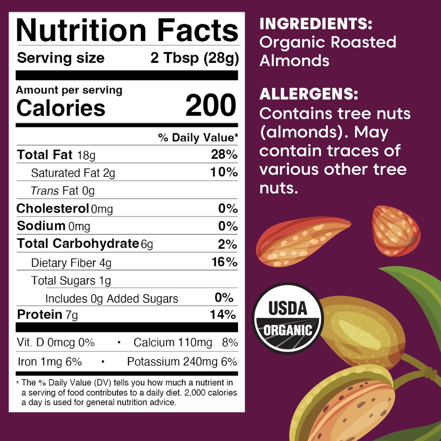 Wilderness Poets, Organic Roasted Bulk Almond Butter Stock, California-Grown, Dry Roasted and Diced - Use in Baking, Sprinkle on Salads, Deep Nutty