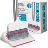 BLACK+DECKER Butler Broom & Dustpan Set - Stand-Up Design - Lightweight, Space-Saving Combo for Kitchen, Living Room, Bathroom, Lobby Floors - Home