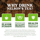Nelson's Tea - Wild Cherry Bark Cut & Sifted, Cherry Flavor Burdock Root Tea, Plant Based, Vegan, Vegetarian, Caffeine Free, Herbal Tea for Infusions