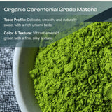 Element Matcha Ceremonial Grade 100% Organic Green Tea Matcha Powder - Authentic Japanese First Harvest for Tea and Lattes - Supports Skin, Calm