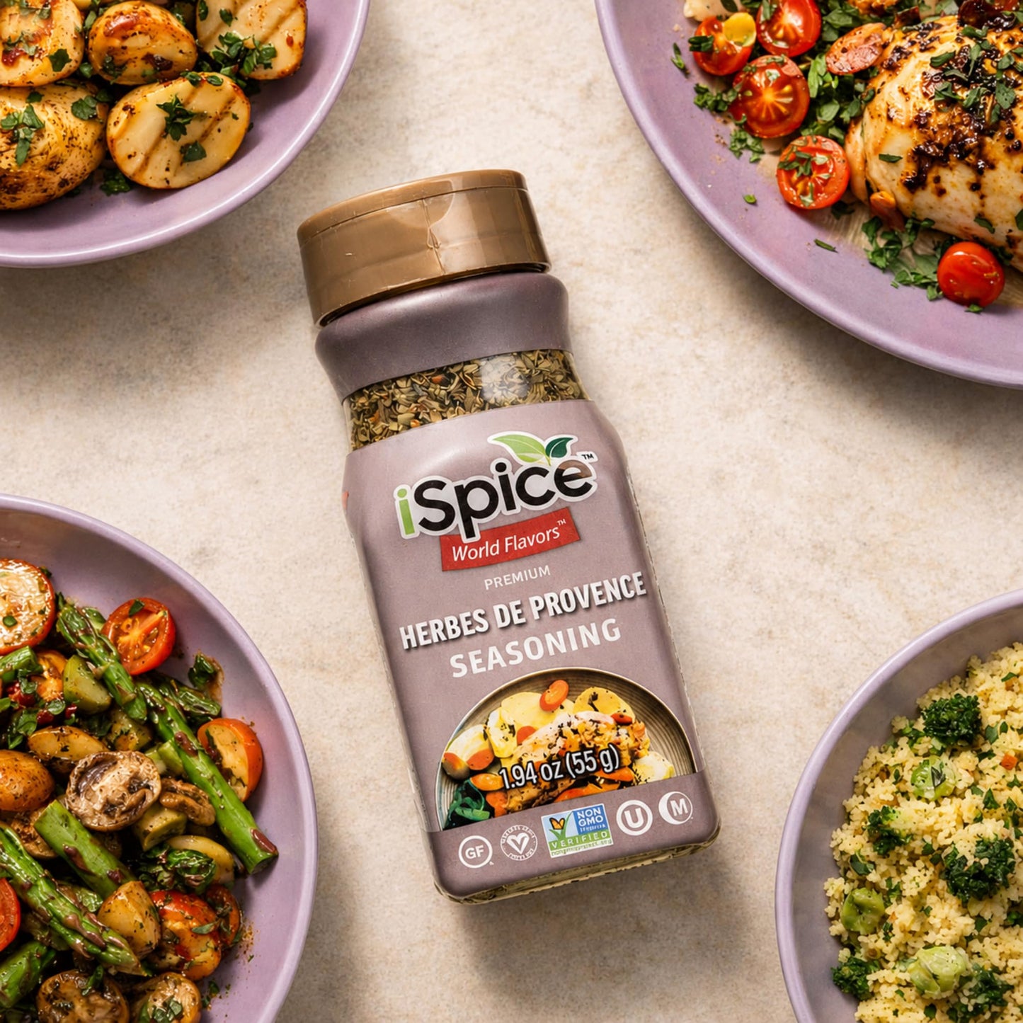 iSpice - HERBES DE PROVENCE SEASONING World Flavor Super Spice Blend | All Natural | Ready to use as is | No preparation is necessary