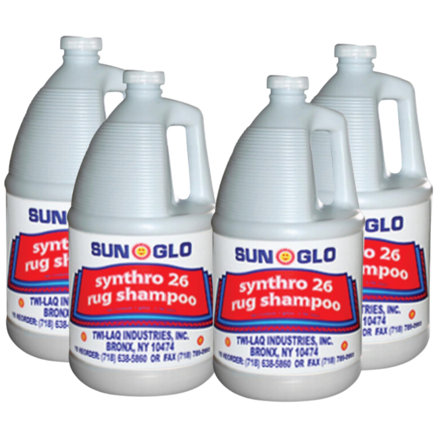 Sun-Glo Synthro 26 Rug Shampoo - Brilliance Enhancer Rotary/Dry Foam Carpet Shampoo - Crystal-Dry Technology (4x1 Gallon Case)