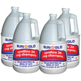 Sun-Glo Synthro 26 Rug Shampoo - Brilliance Enhancer Rotary/Dry Foam Carpet Shampoo - Crystal-Dry Technology (4x1 Gallon Case)
