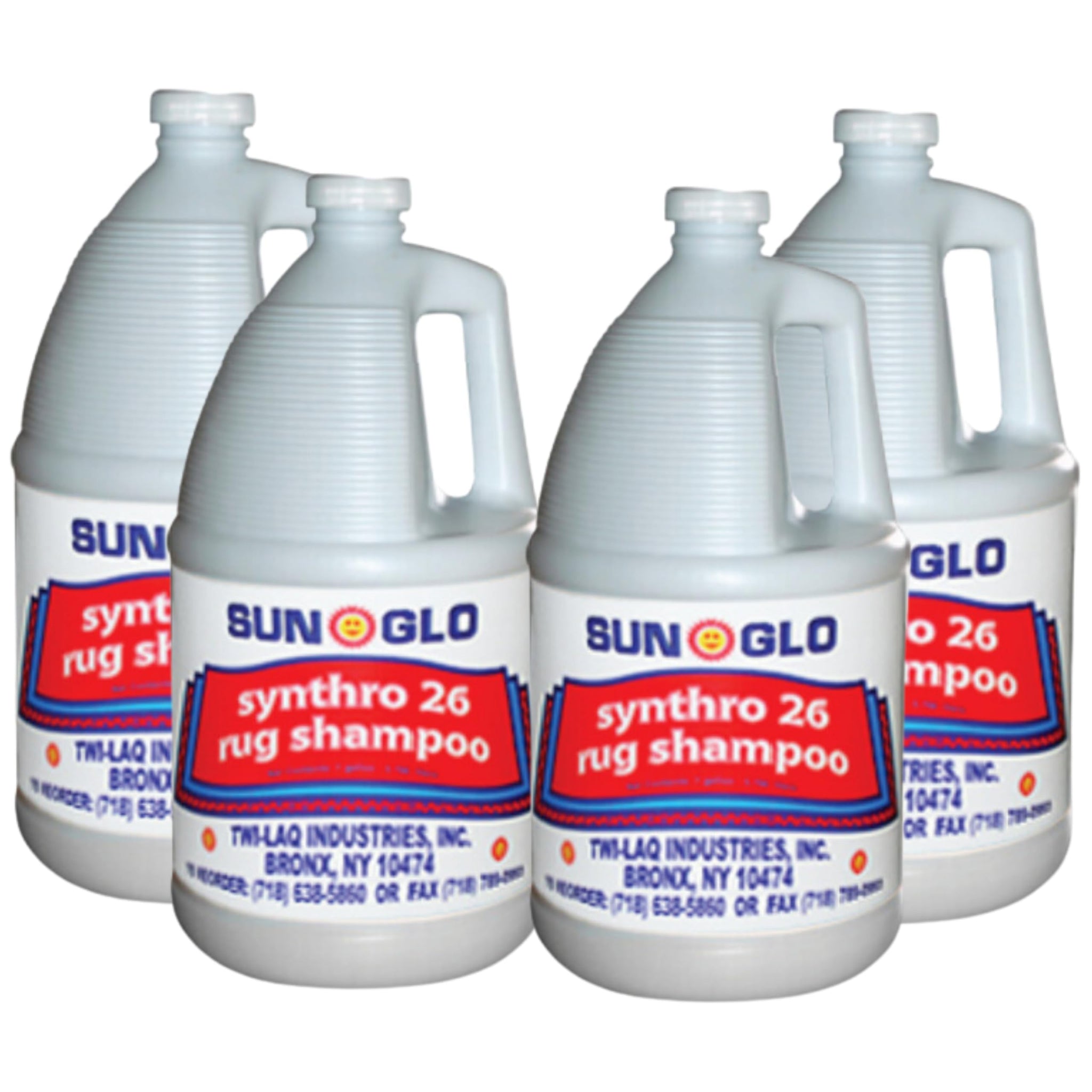 Sun-Glo Synthro 26 Rug Shampoo - Brilliance Enhancer Rotary/Dry Foam Carpet Shampoo - Crystal-Dry Technology (4x1 Gallon Case)