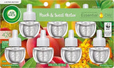 Air Wick Plug in Scented Oil Refill, 7 ct, Peach & Sweet Nectar, Air Freshener, Essential Oils