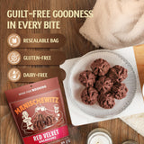 Manischewitz Red Velvet Coconut Macaroons, 10 Ounce Resealable Bag, Certified Gluten Free, Kosher for Passover