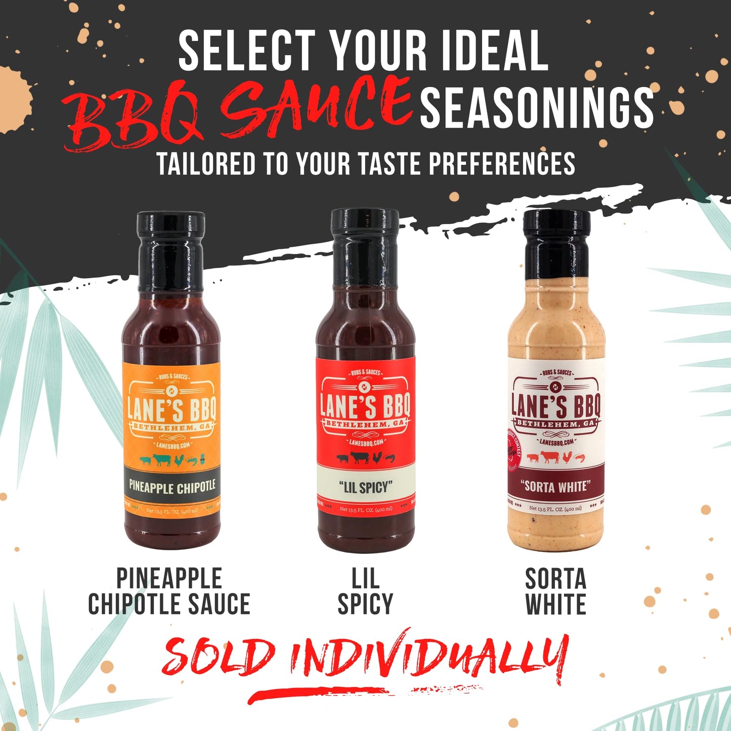 Lane's Lil Spicy BBQ Sauce, All-Natural Kansas City Style Sweet and Spicy Sauce, Goes Great with Chicken, Beef, Pork & Veggies, No MSG, No