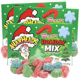 Warheads Holiday Mix Christmas Gummies, Sour Fruit Flavored Candy, Festive Stocking Stuffer, 3 Ounces (Pack of 3)