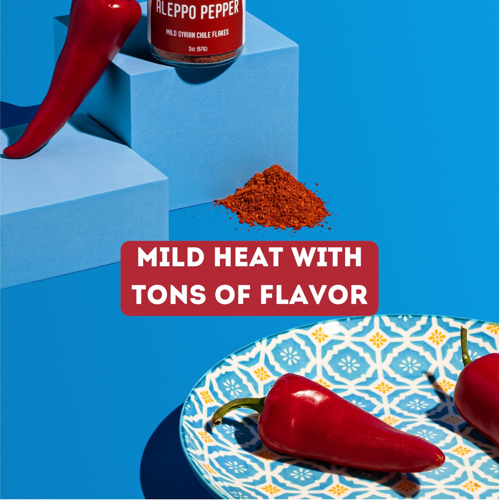 Aleppo Pepper by Z&Z | Mildly Spicy Aleppo Pepper Flakes (Pul Biber Turkish Spice) | Aleppo Pepper Spice for Lemon Butter Shrimp, Shakshuka