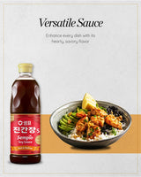 Sempio Authentic Korean Soy Sauce Jin S All Purpose - Robust Exotic Spice Flavor, Savory Sweet Aroma with Honey & Caramel Notes - Kosher, Vegan