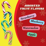 Christmas Candy Canes Minis Fruit Flavored Candy Canes Individually Wrapped Mini’s Pack of 40