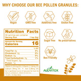 Alovitox Bee Pollen Granules | 100% Raw Superfood Packed with Antioxidants, Proteins, Vitamins, Minerals, Carbohydrates | Naturally Energizing