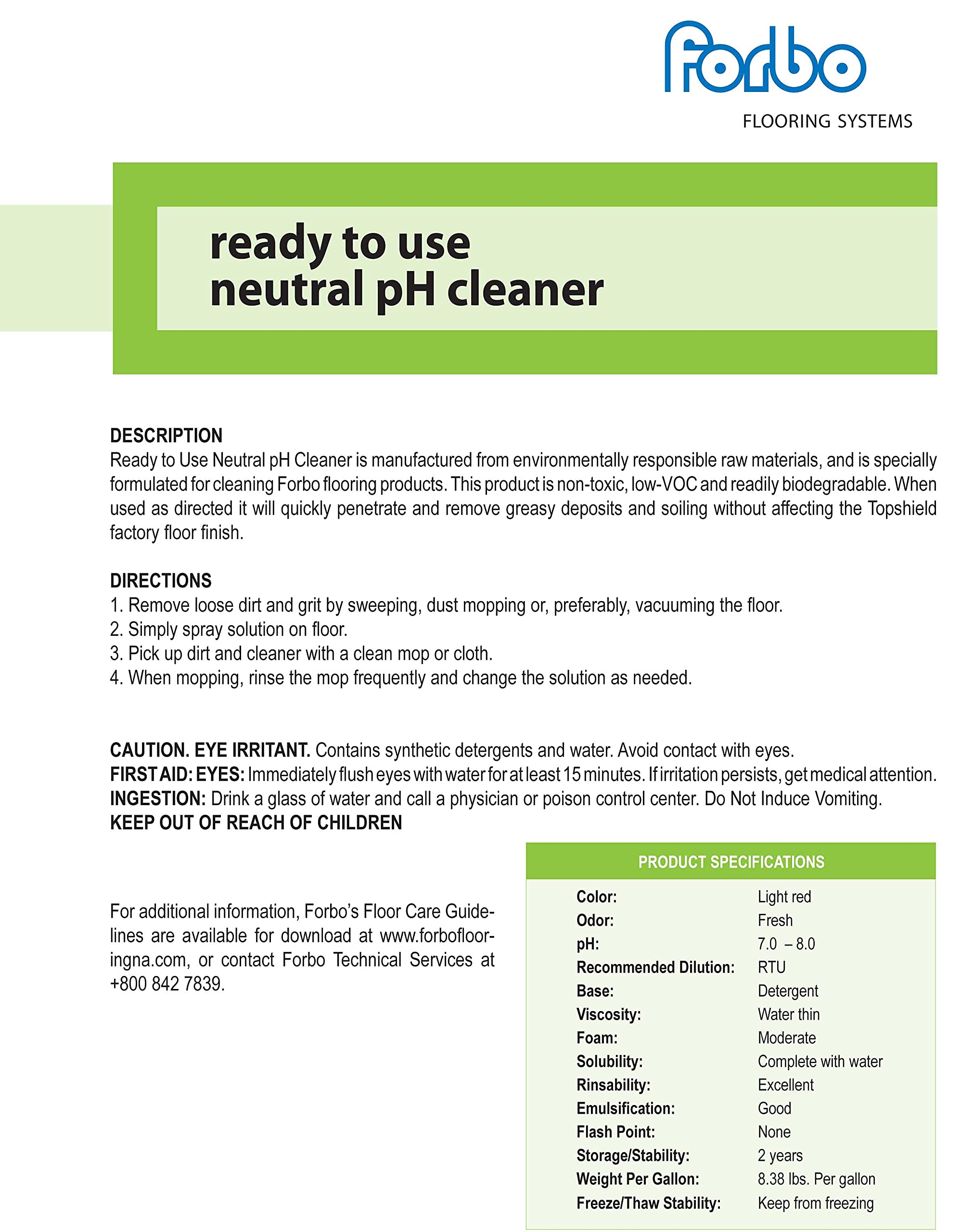Ready to Use Floor Cleaner Quart