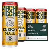 MACHU PICCHU 12-Pack-Wild Berry Zero Sugar Energy Mate Drink - Non-Carbonated Yerba Mate, 120mg Organic Caffeine, Smooth Focus Without Jitters or
