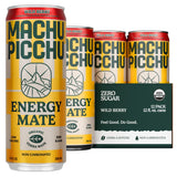 MACHU PICCHU 12-Pack-Wild Berry Zero Sugar Energy Mate Drink - Non-Carbonated Yerba Mate, 120mg Organic Caffeine, Smooth Focus Without Jitters or