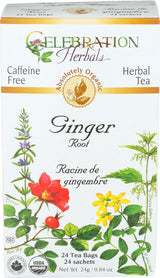 Celebration Herbals Organic Ginger Root Tea, 24 CT