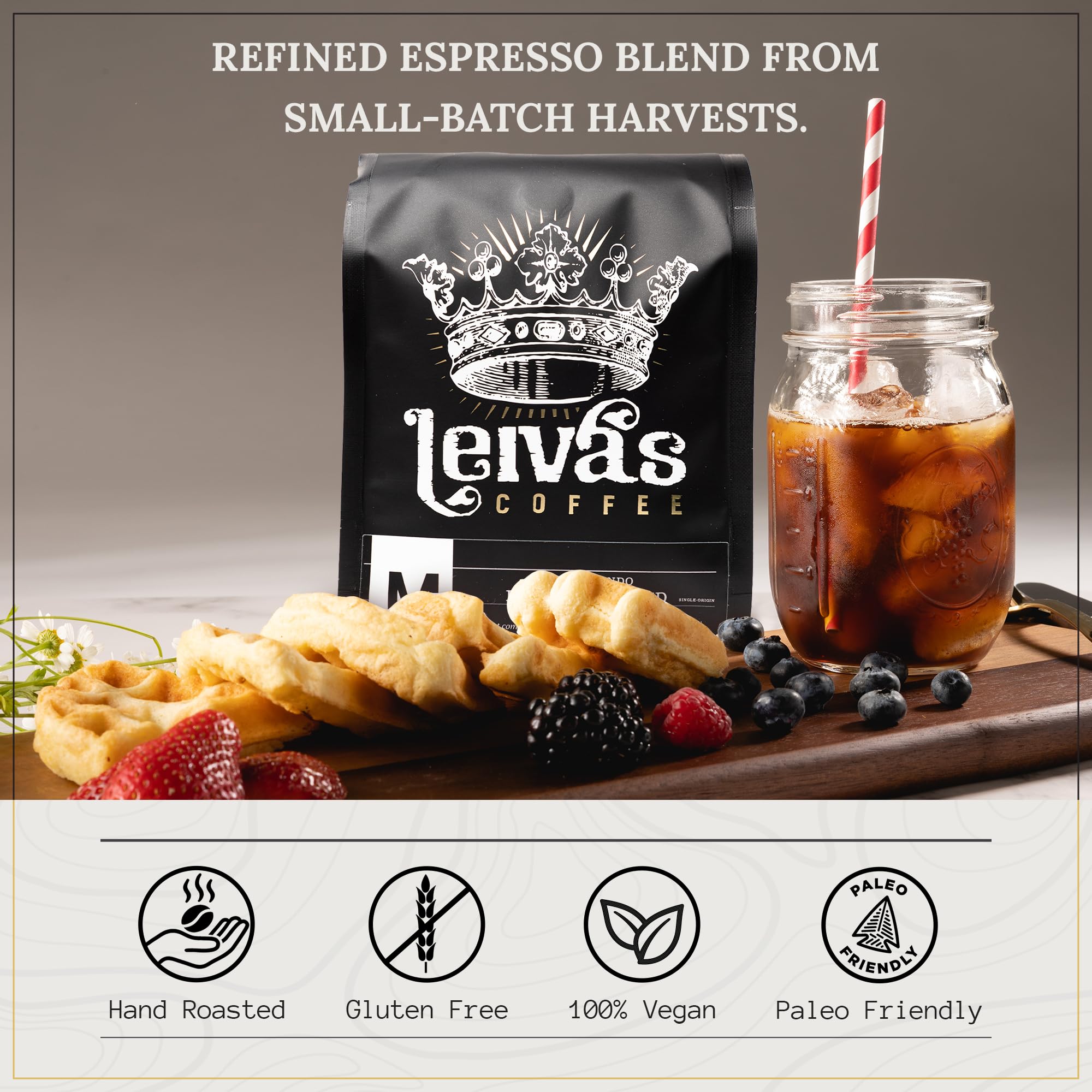 Leiva’s Medium Roast Espresso Beans (8oz), Freshly Roasted, Micro-Lot Guatemalan Beans - Don Armando Espresso Coffee Bean w/Chocolate, Citrus