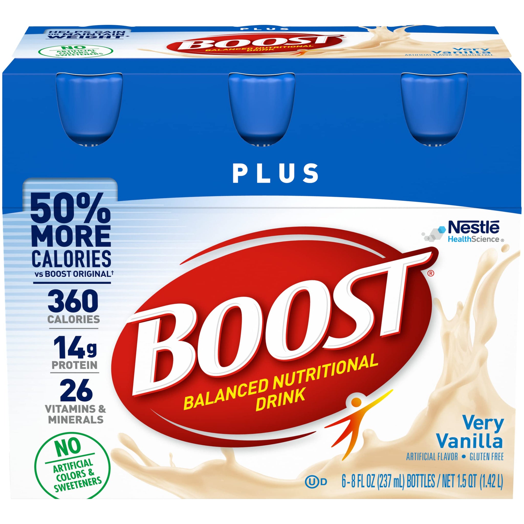 Boost Plus Balanced Nutritional Drink (8 Fl Oz (Pack of 2), Vanilla