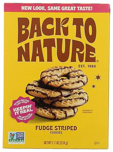 BACK TO NATURE Fudge Striped Cookies, 7.7 OZ