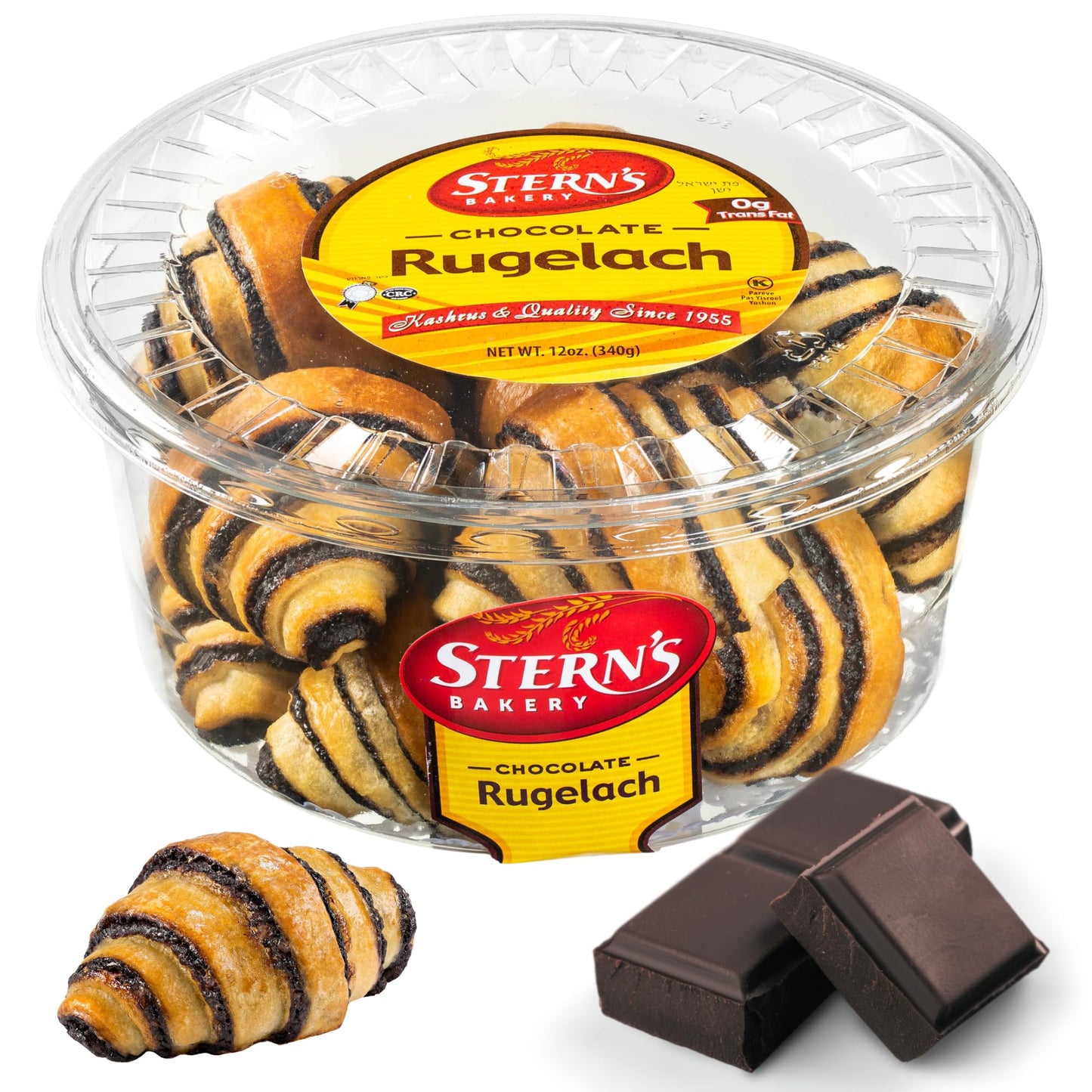 Rugelach Pastries | Chocolate Croissant | Chocolate Babka Bread | Breakfast Pastry | Coffee Snack| Kosher, Dairy & Nut Free | Holidays, Parties